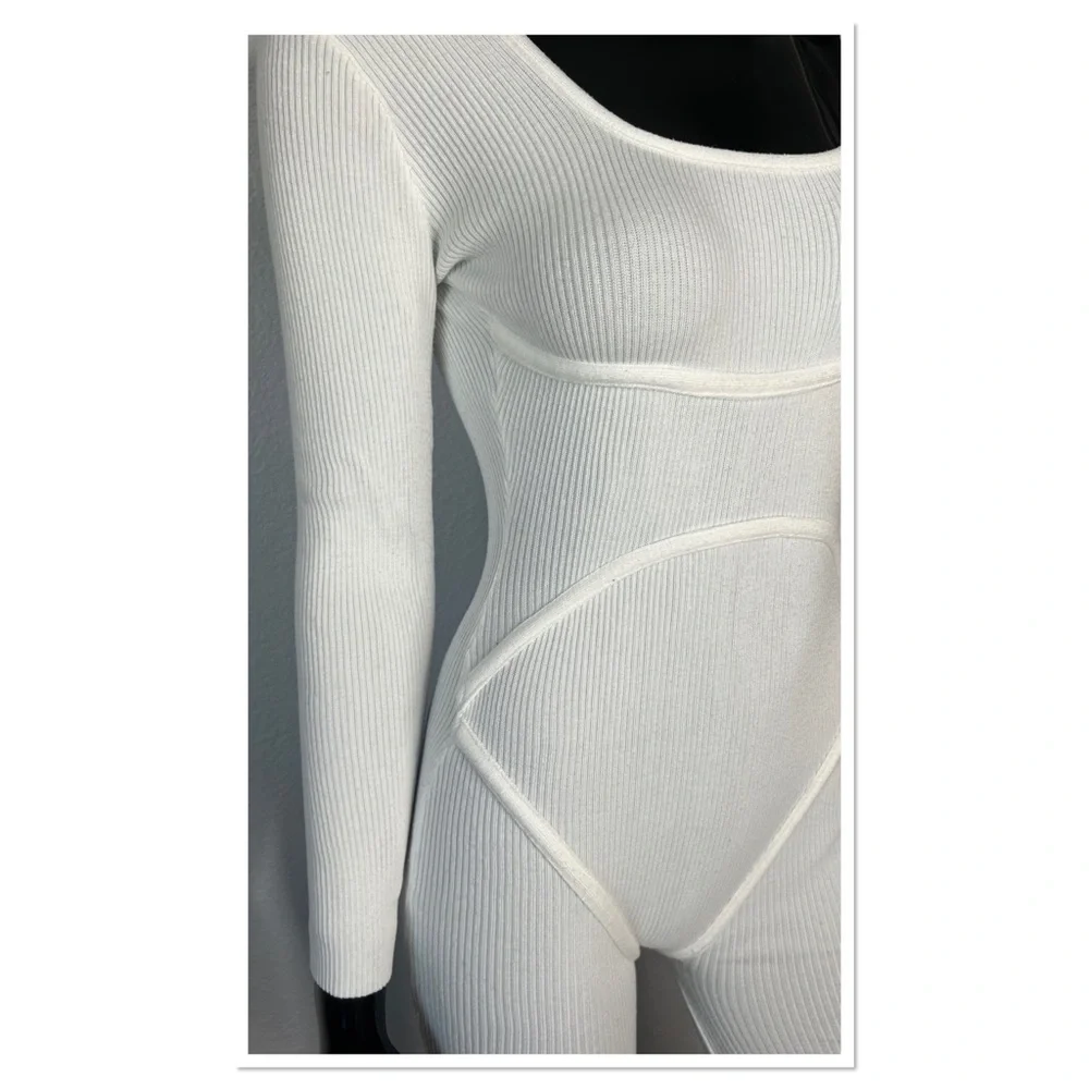 Immodel Women’s One Piece Shortie Sz S Cotton Blend White